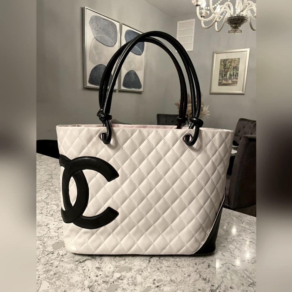 AUTHENTIC CHANEL CAMBON LAMBSKIN TOTE